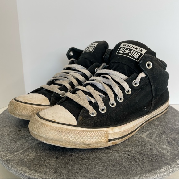 Converse Black High Top Sneakers Tennis Shoes Mens 8